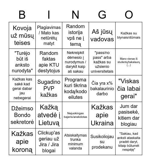 Bingo Card