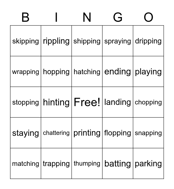 words-ending-with-ing-bingo-card