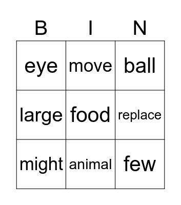 Stay Away Bingo Card