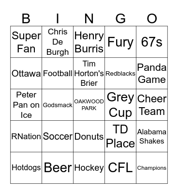 OSEG BINGO Card