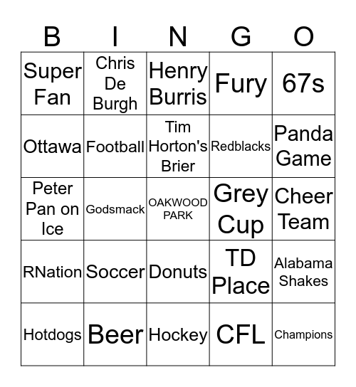 OSEG BINGO Card