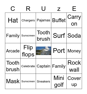 FAMILY CRUISE 2022 Bingo Card