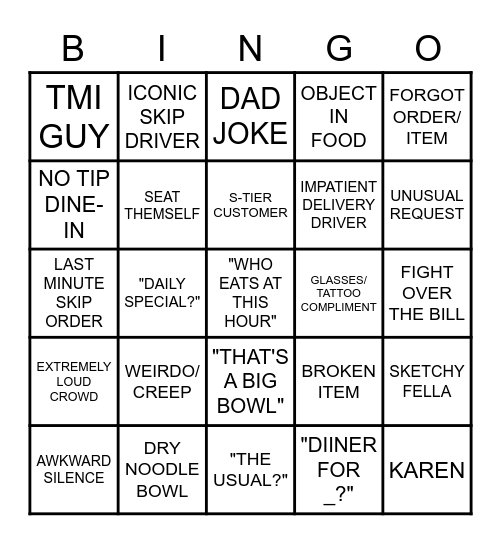 MAI BINGO Card