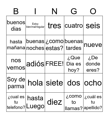 My la lamborgini Bingo Card