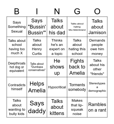 QWERTYUSDFE@ Nicholai Bingo Card