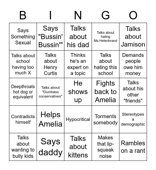 QWERTYUSDFE@ Nicholai Bingo Card