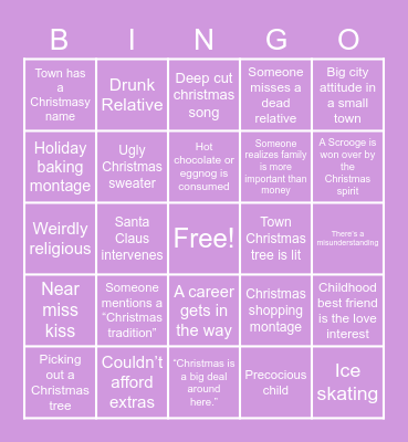 Hallmark Bingo Card