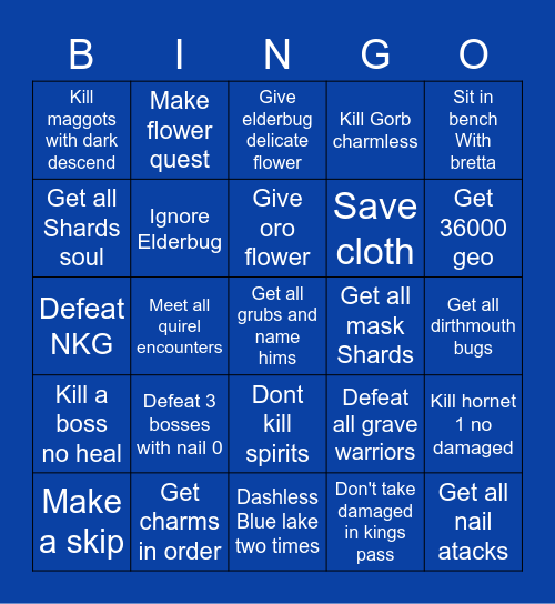 HK Bingo Card