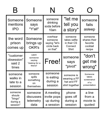 Customer Success BINGO Card