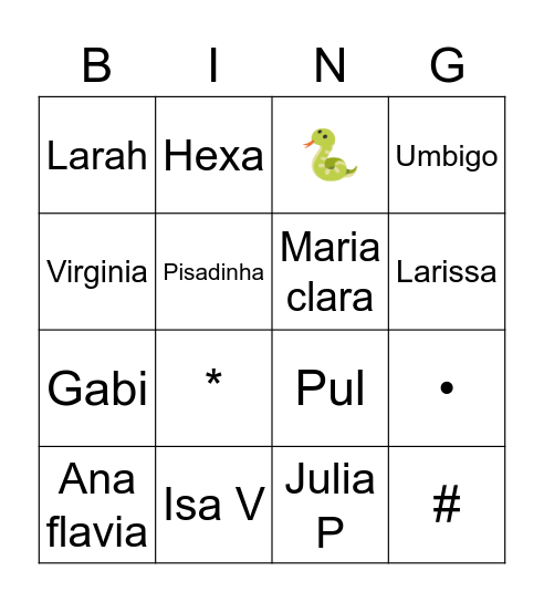 Bingo LX Bingo Card
