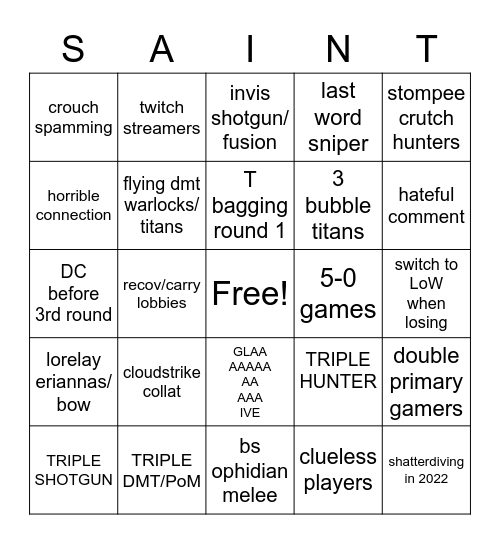 trials of pain Bingo Card