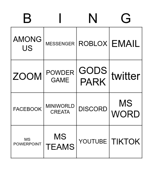 GRADE 5 Bingo Card