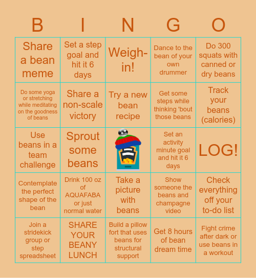 BEAN-GO (#5.5) Bingo Card
