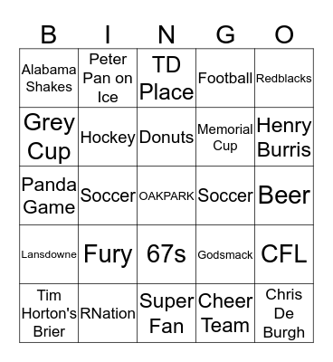 OSEG BINGO Card