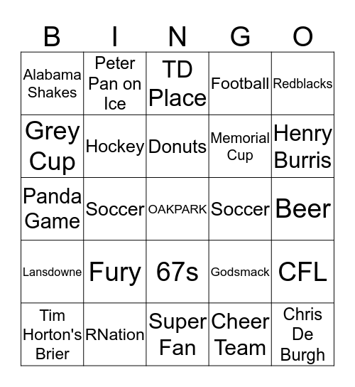 OSEG BINGO Card