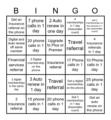 BINGO Card