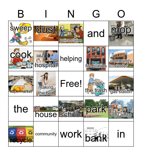 NC HELPING IN HOUSE AND COMMUNITY Bingo Card