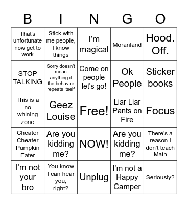 Moran EOYBINGO Card