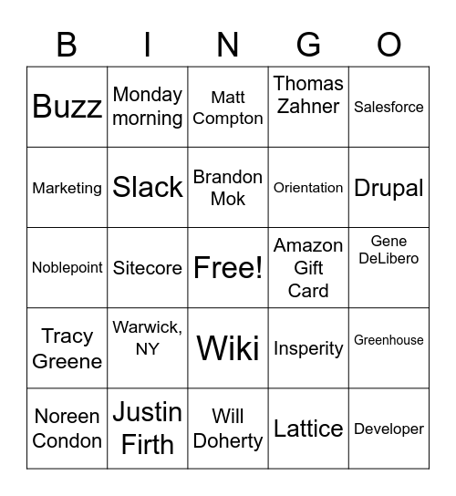 Hive Bingo Card