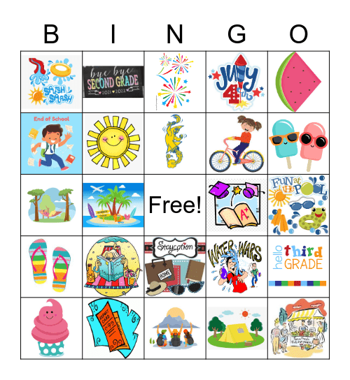 Count down to Summer Bingo Card