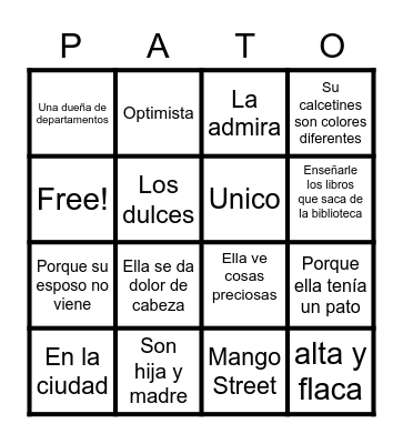 Ruthie la de Edna Bingo Card
