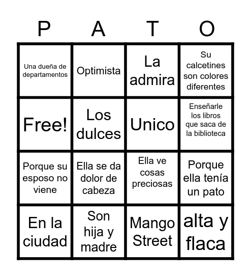 Ruthie la de Edna Bingo Card