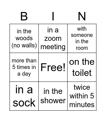 you already know what it is Bingo Card