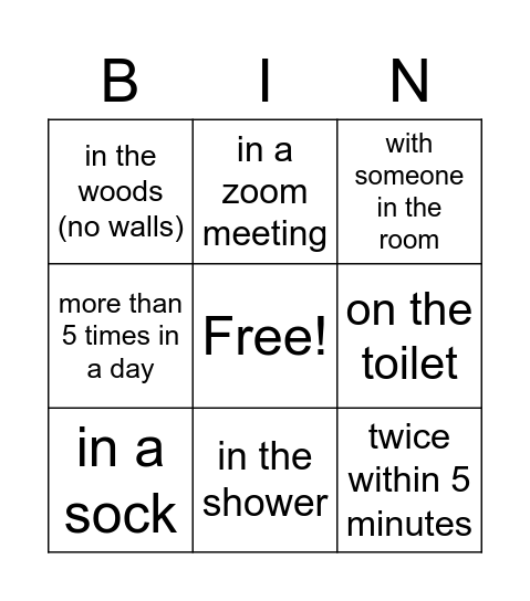 you already know what it is Bingo Card