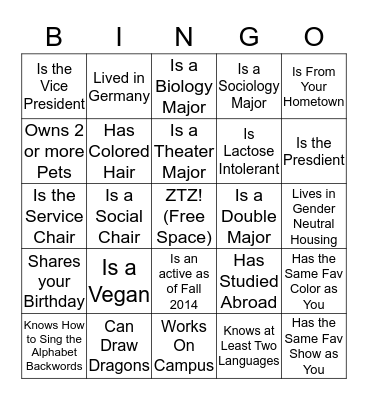 Find a Zeta Who... Bingo Card