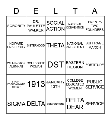 CHAPTER ROUND UP! Bingo Card