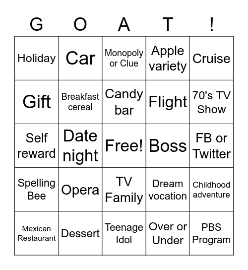 Bingo Card