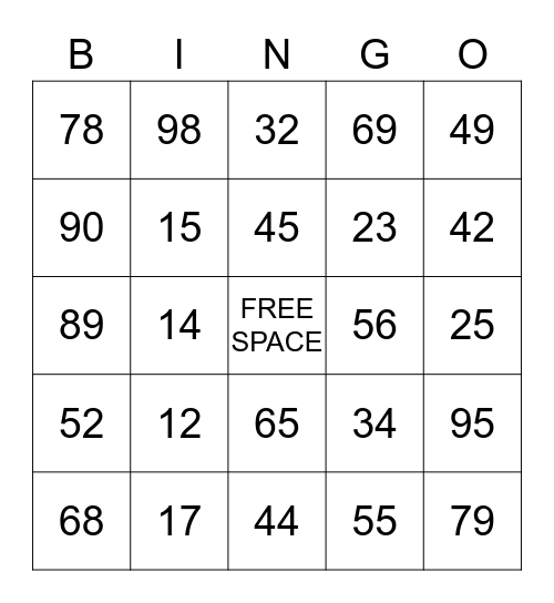 Bingo Card