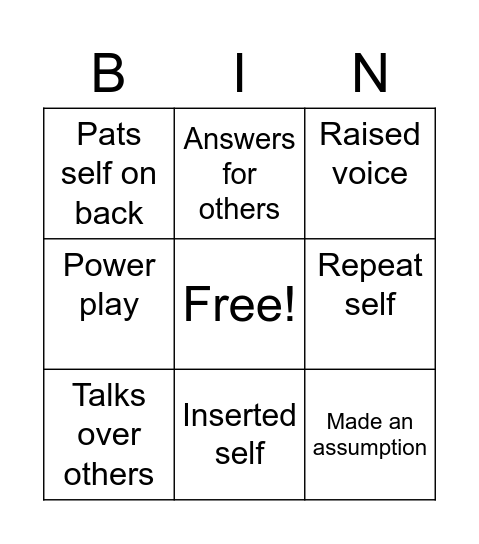 Battle for Oz Bingo Card