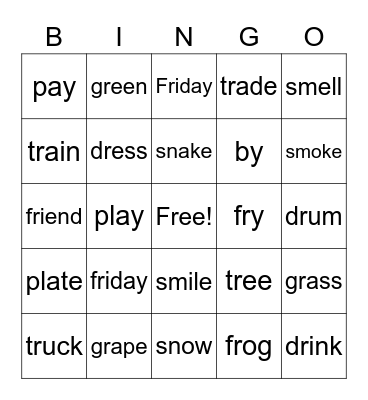 L3 U2-3 Bingo Card