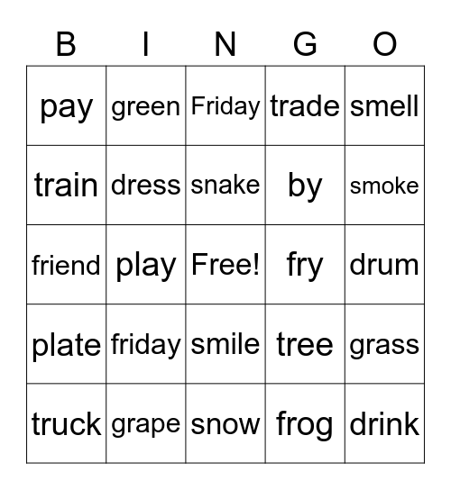 L3 U2-3 Bingo Card