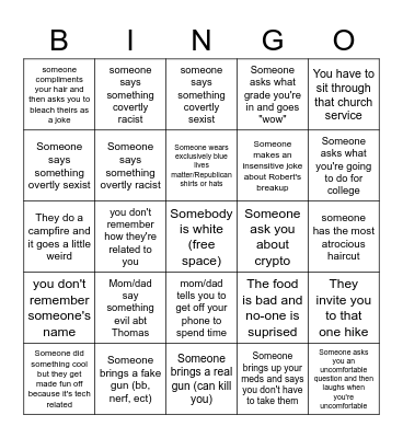 Fields Spring Bingo Card