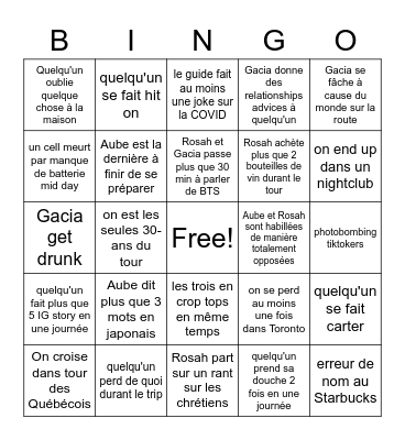 2022 croisade for some yummy Bingo Card