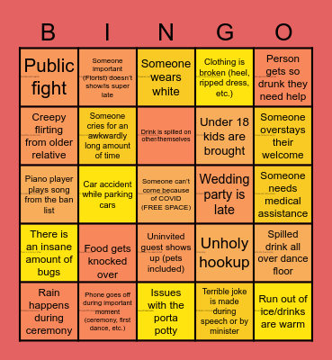 Ash & Ty Bad Things Bingo Card