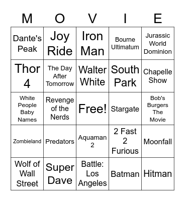 Movies_05212022 Bingo Card