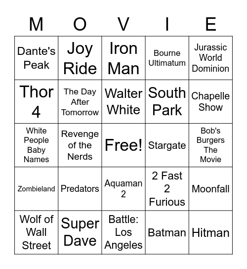 Movies_05212022 Bingo Card