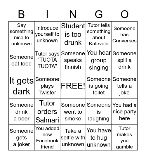 BINGO Card