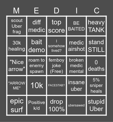Swifz Bingo Card