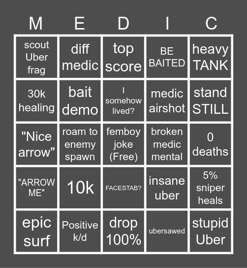 Swifz Bingo Card