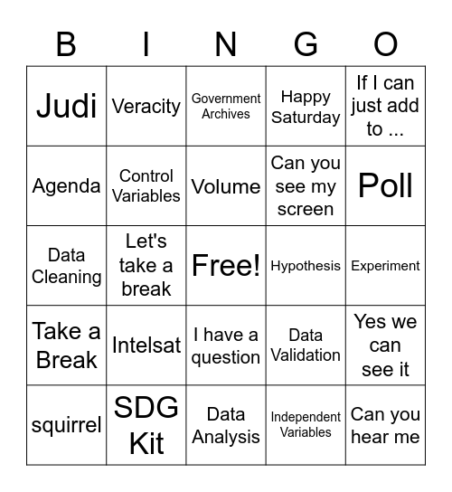 MaxIQ Bingo Card