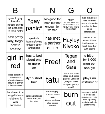 lesbian stereotypes Bingo Card