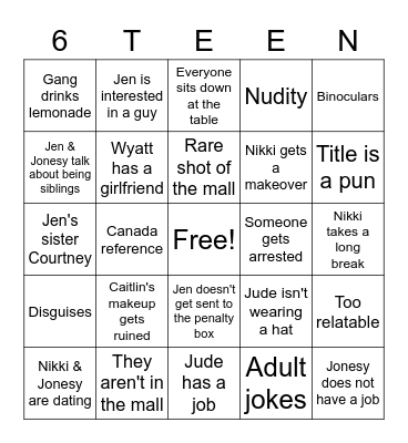 6 Bingo Card