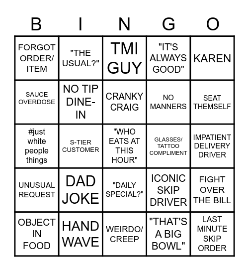 MAI BINGO Card