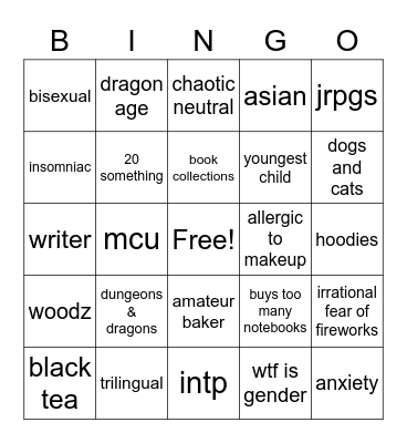 BINGO Card