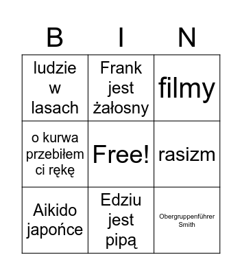 high castle Bingo Card