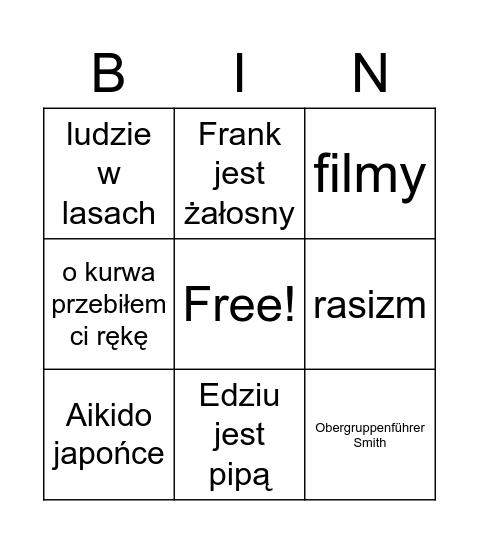 high castle Bingo Card